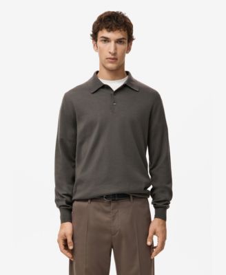 Men's Merino Wool Polo Sweater