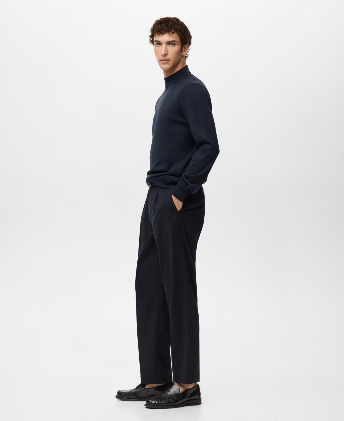 Mango Men's Wool Turtleneck Sweater