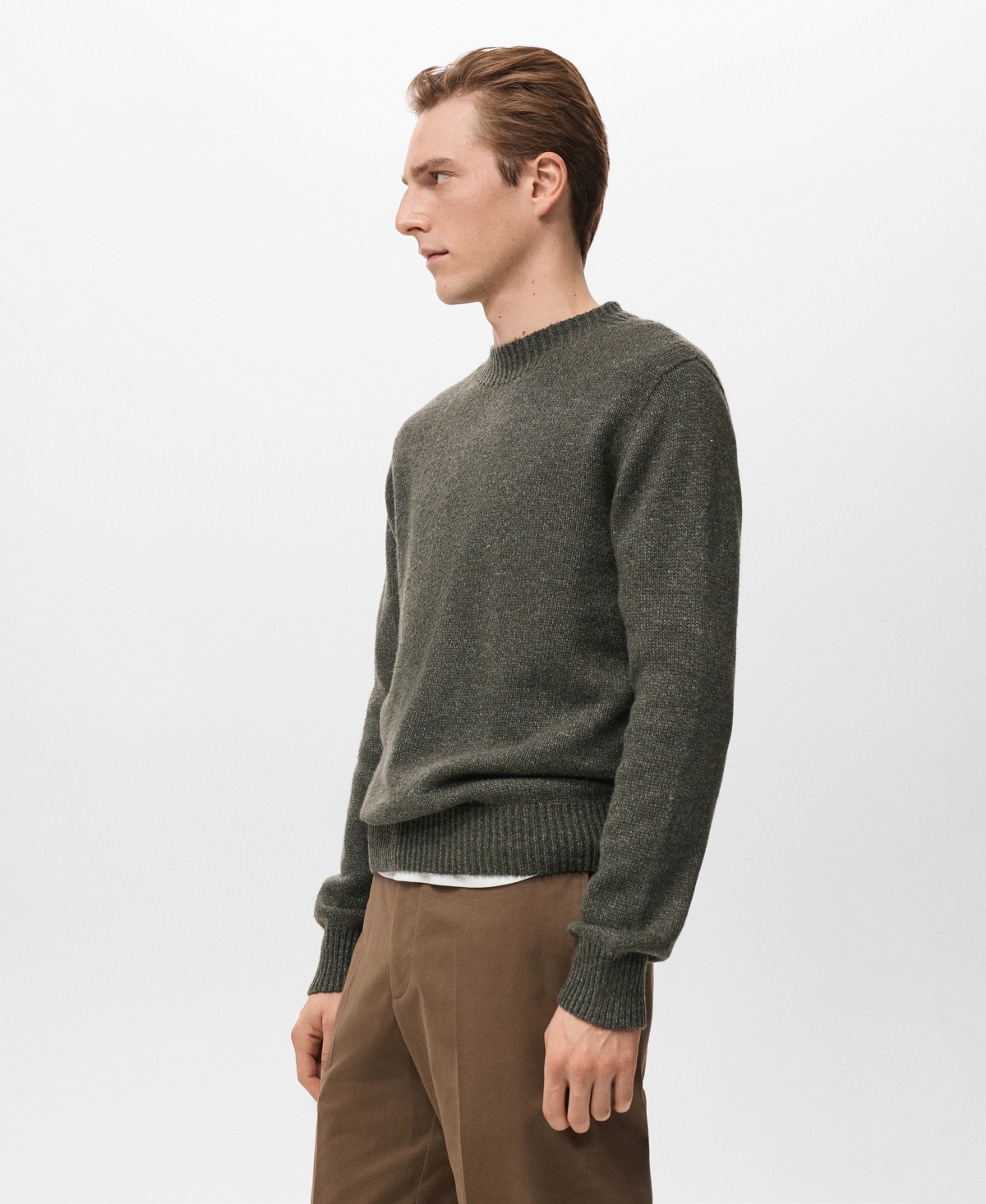 Mango Men's Structured Wool-Blend Knitted Sweater