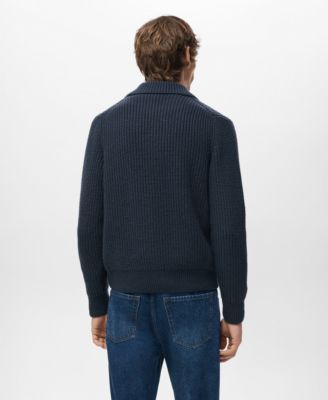 Men's Structured Wool-Blend Cardigan