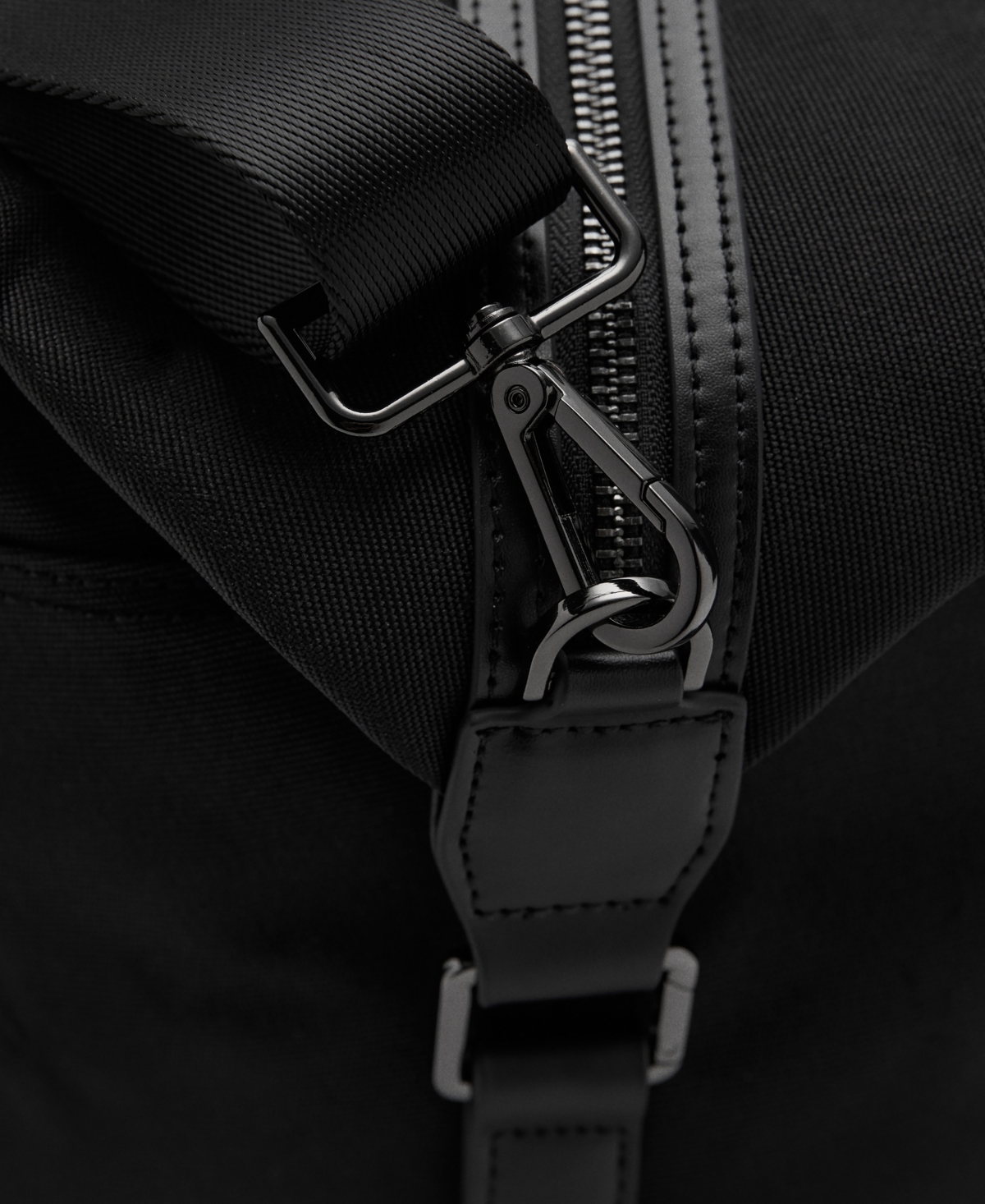 Mango Men's Combined Leather Bowling Handbag