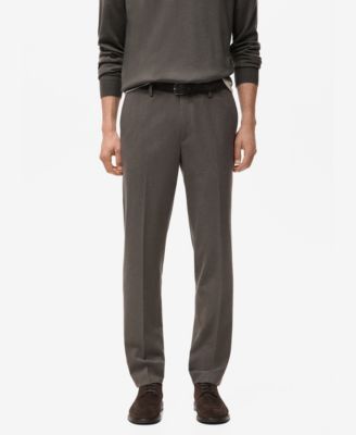 Men's Pleated Slim-Fit Pants