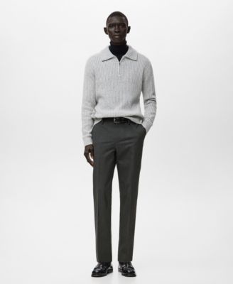 Men's Pleated Slim-Fit Pants