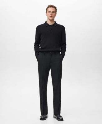 Men's Pleated Slim-Fit Pants