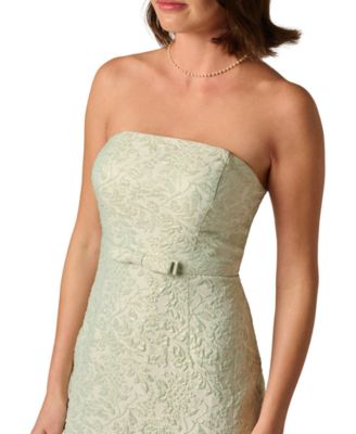 Women's Strapless Glitter Ball Gown