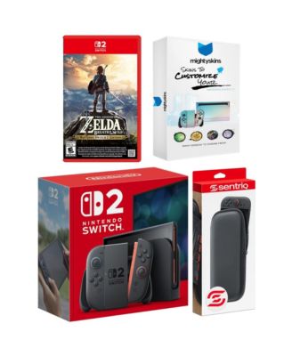 Switch 2 Video Game Console with Legend of Zelda Breath of the Wild, MightySkins Code and Protective Case Bundle