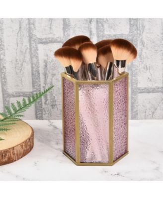 Handcrafted Glass Organizer, Decorative Storage Container for Makeup, Jewelry, Desk, or Bathroom Stylish