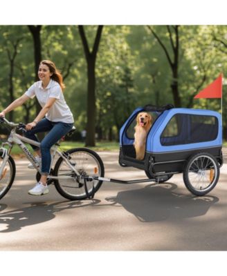 Foldable Pet Bike Trailer with Internal Leash, Holds up to 88 lbs.