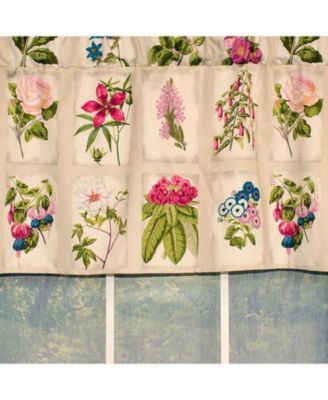 Realistic Study Pleated  100% Cotton with Fully Lined 3" Rod Pocket Valnance for Windows 42" x 18" Blush Rose