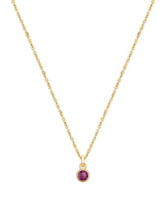 Girls 14K Gold Birthstone Necklace