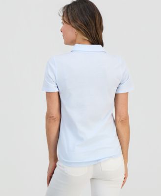 Petite Solid Modern Polo Shirt