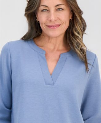 Petite Lux Soft Bracelet-Sleeve Fleece Top