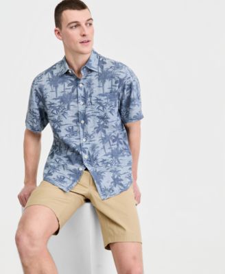 Men's Sand Desert Moody Tropical Short-Sleeve Shirt