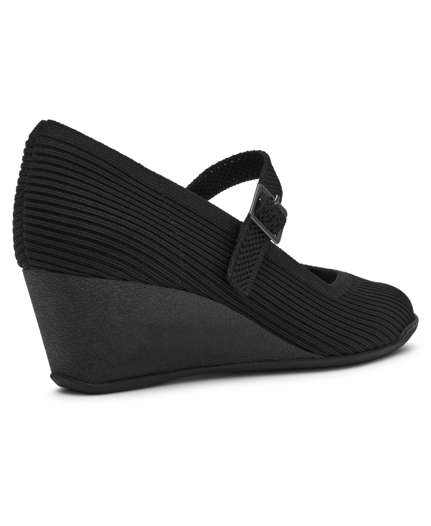 Женские туфли Anne Klein Trixie Mary Jane Wedge Pumps, цвет: Чёрный вязаный — фото 7