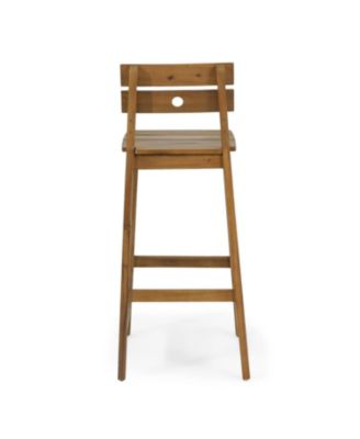 Acacia Wood Bar Stools (Set of 2) - Outdoor/Indoor