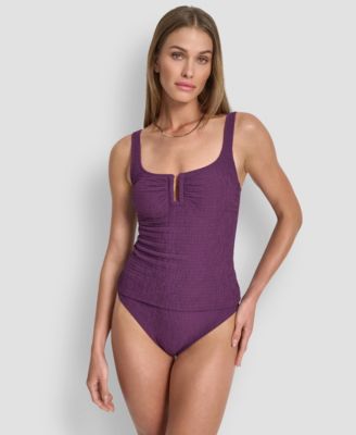 Women's Under-Wire Textured Tankini Top