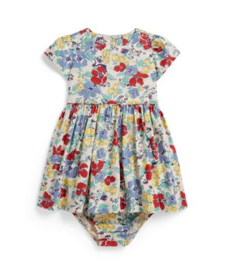 Baby Girls' Floral Dress and Bloomers, 2-Piece Set