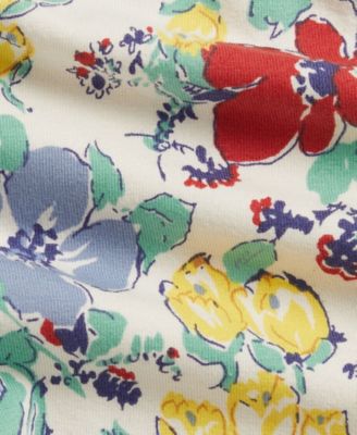 Baby Girls' Chambray Collared Top and Floral Leggings, 2-Piece Set