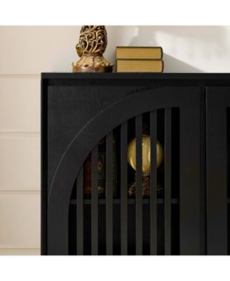 Fluted Sideboard Cabinet with Outlets