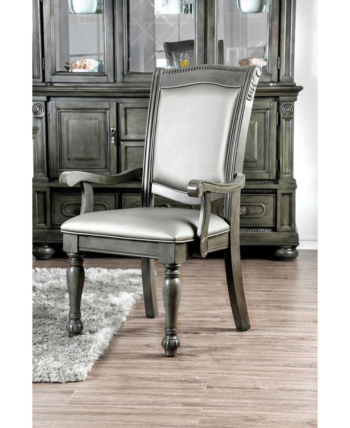 Streamdale Furniture Traditional Gray Dining Chairs Set of 2