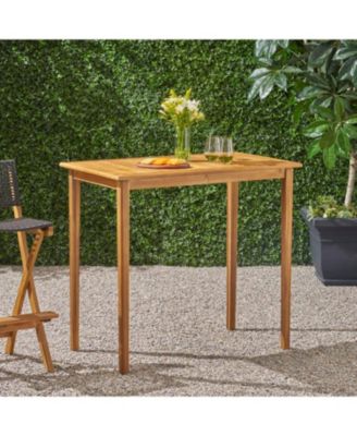 Acacia Wood Bar Table - Sleek & Weather-Resistant