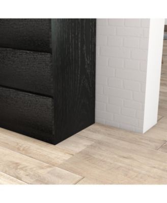 Black 4-Drawer Modern Dresser