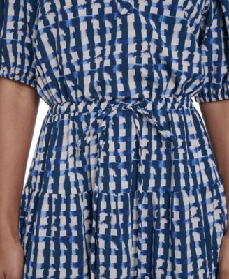 Women's Tiered V-Neck Midi Dress