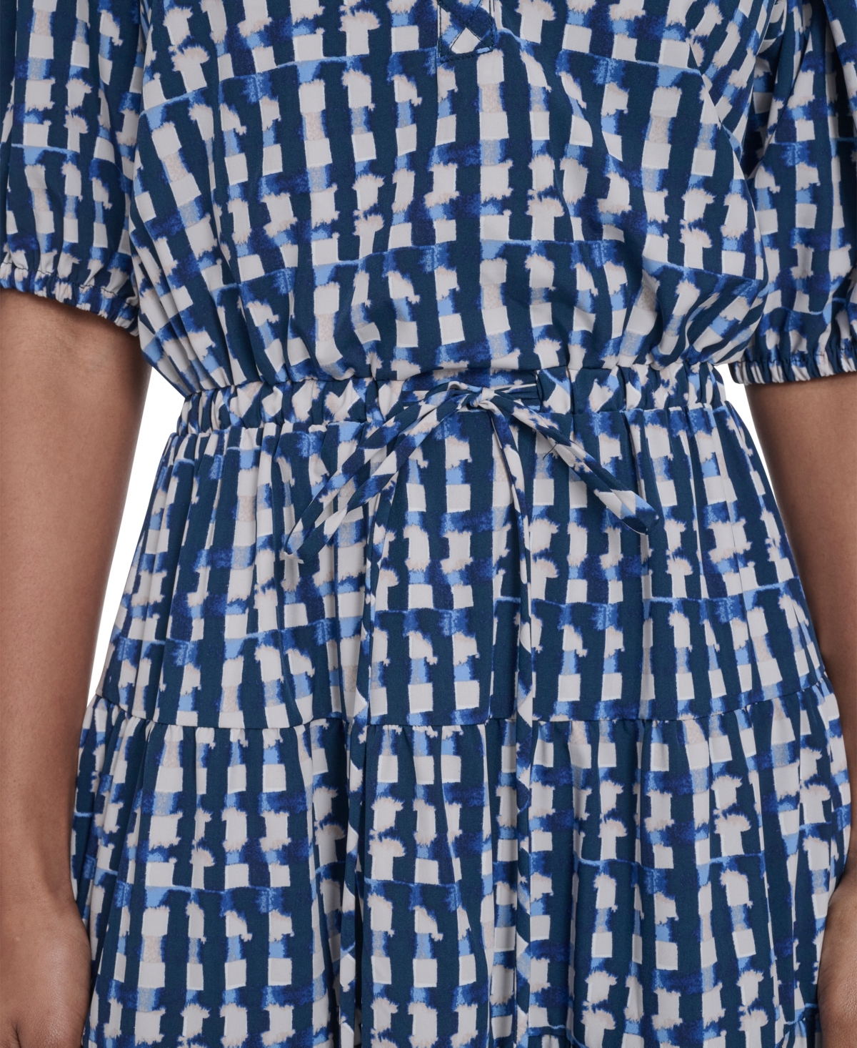 Calvin Klein Women's Tiered V-Neck Midi Dress