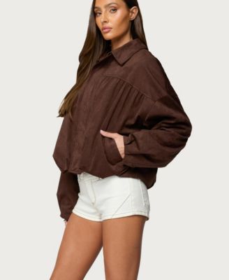 Women's Alberta Faux Suede Bubble Jacket