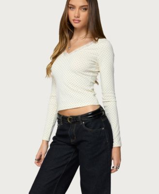 Women's Morah Lacey Polka Dot Top