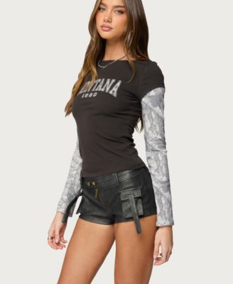 Women's Layered Camo Long Sleeve T Shirt