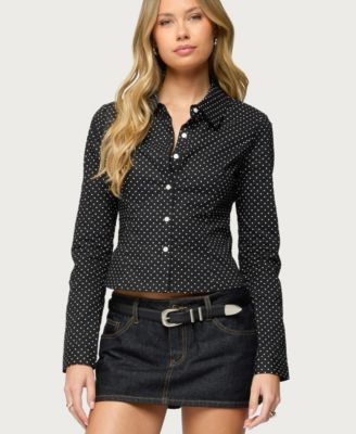 Women's Ilia Polka Dot Button Up Shirt