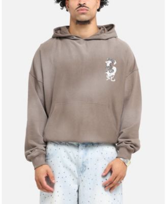 Men's Gothic Distressed Zip Hoodie