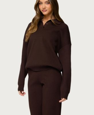 Women's Lorie Oversized Knit Polo Sweater