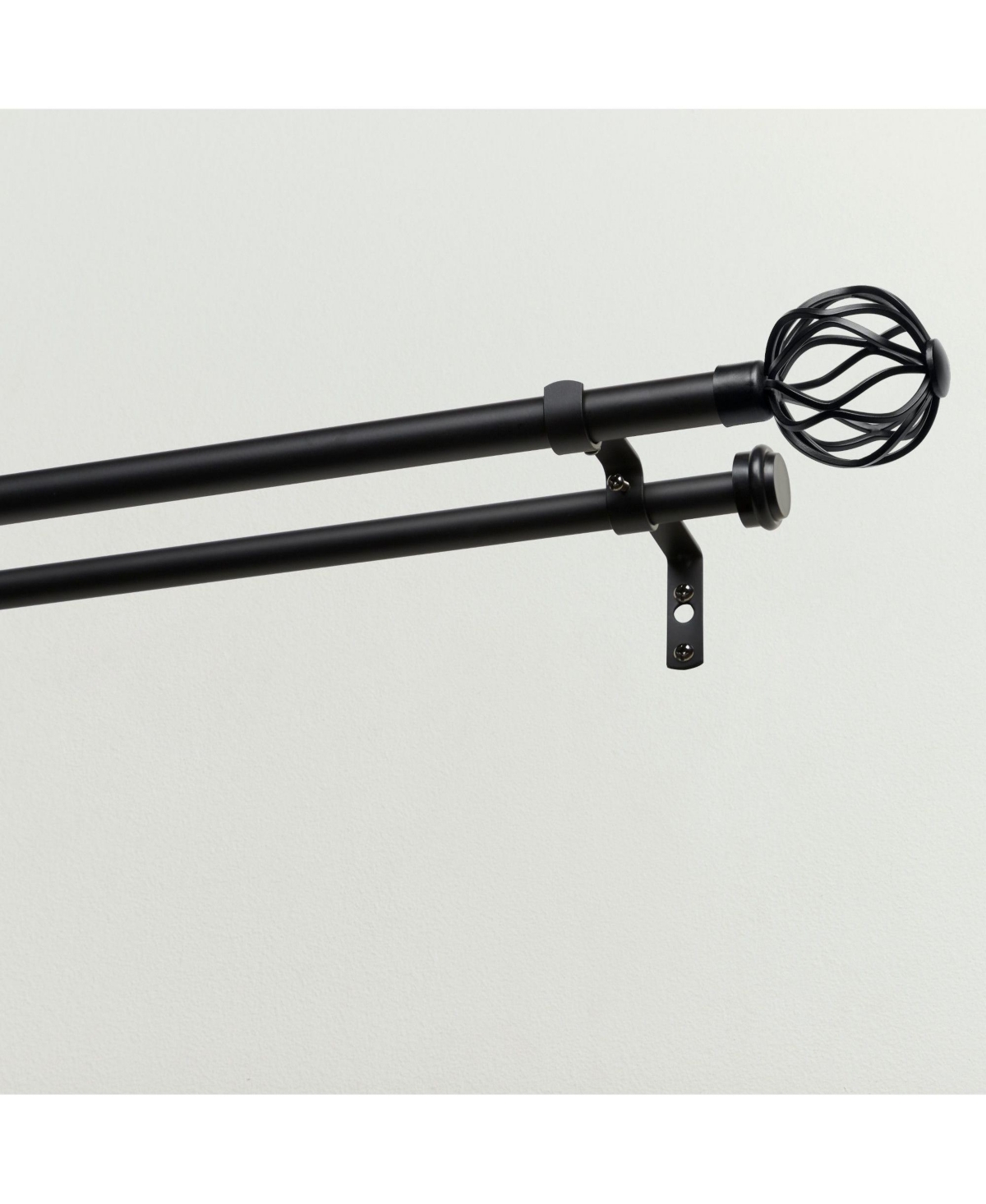 Exclusive Home Ogee Double Curtain Rod Finial Set