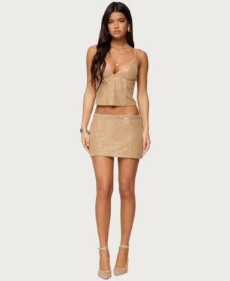 Women's Jenny Beaded Mesh Boned Top