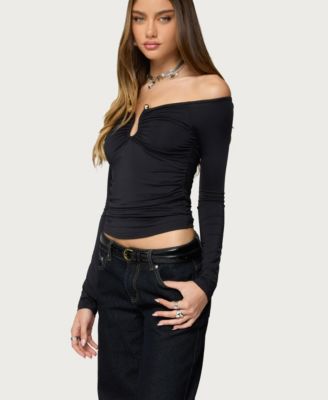 Women's Halle Curved U Off Shoulder Top