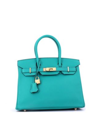 Birkin 30 Handbag Blue Epsom with Gold Hardware