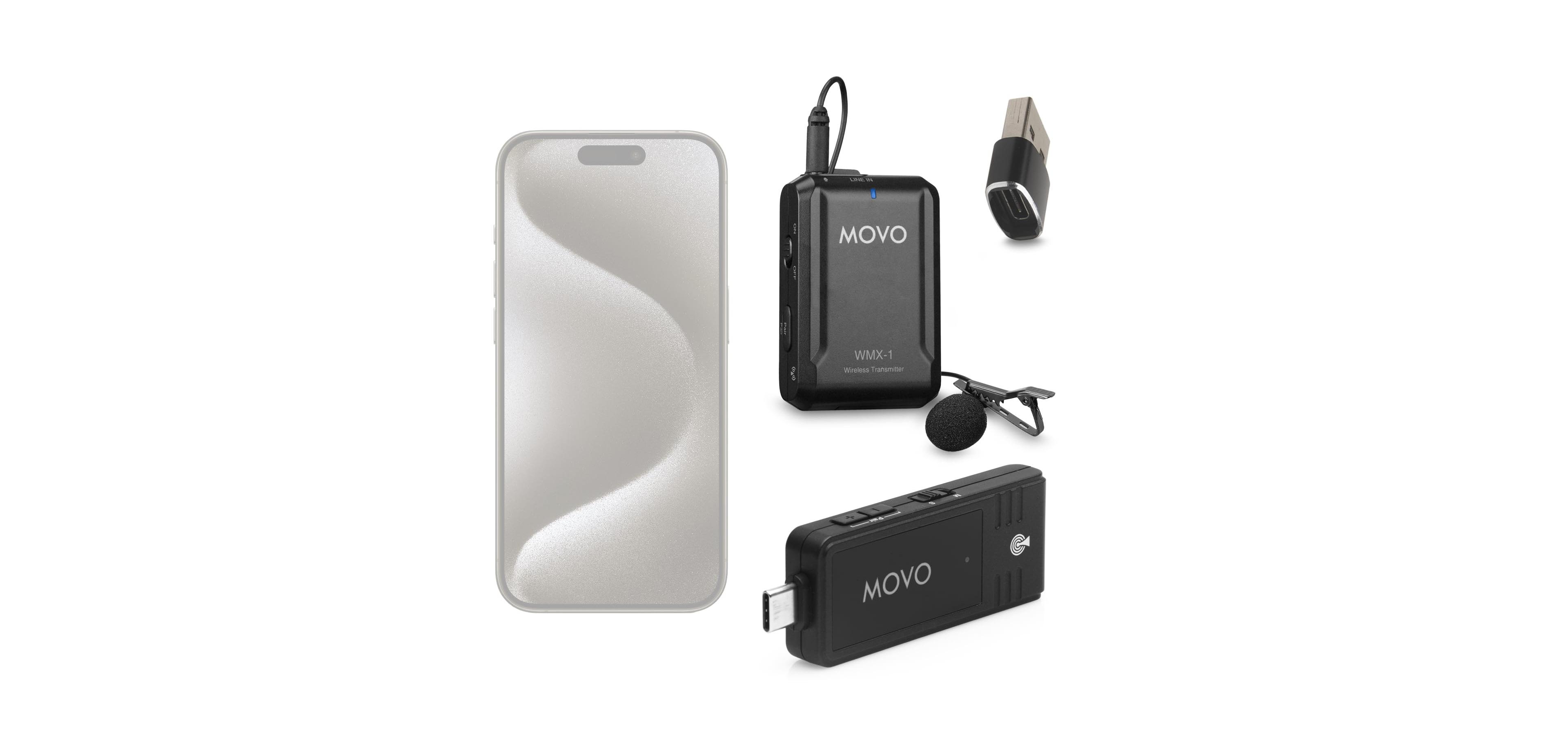 Movo Wmx-1-ul-sp Wireless Usb-c Lavalier Microphone System for Android and iPhone 15+