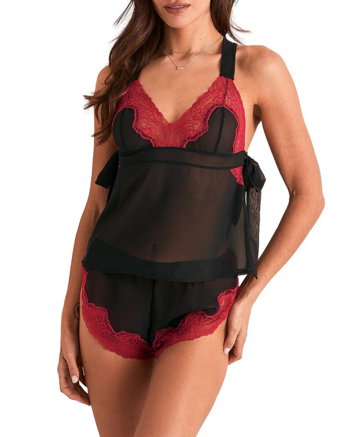 Adore Me Women's Sabreina Camisole & Flutter Short Set Lingerie