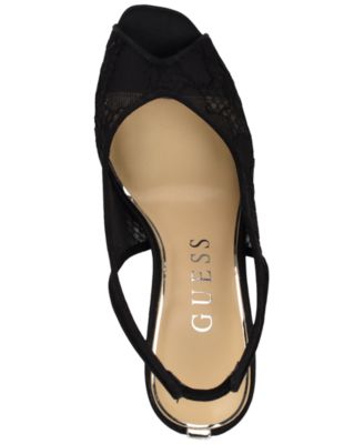 Women's Kisco Lace Peep Toe Slingback Pumps