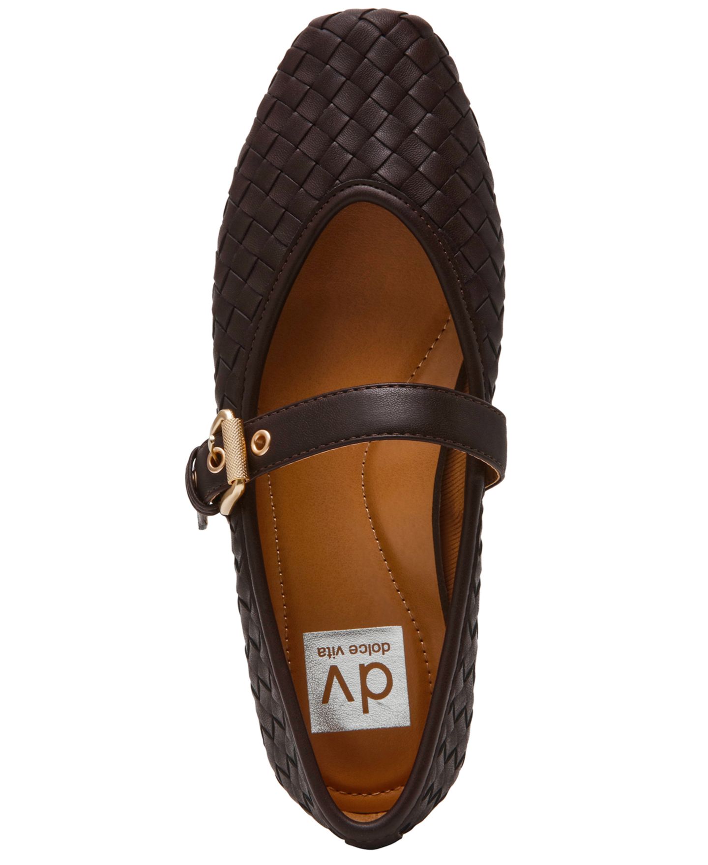 Женские балетки DV Dolce Vita Mulaney Woven Mary Jane Ballet Flats, цвет: Коричневый — фото 4