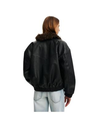 Women's Darcy Faux Leather Bomber