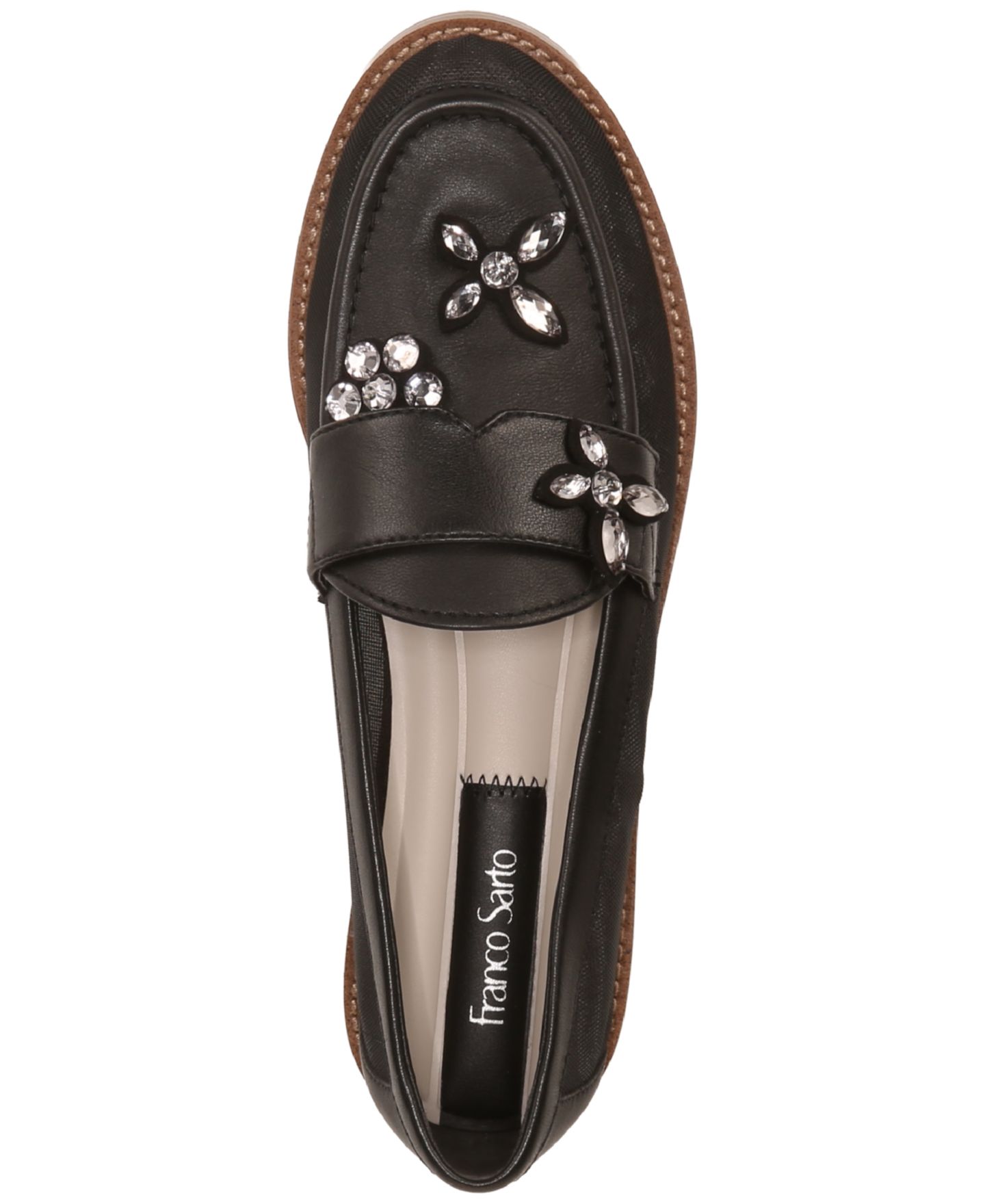 Женские туфли Franco Sarto Stellan 3 Almond Toe, цвет: Чёрный сетчатый / Кожаный — фото 4