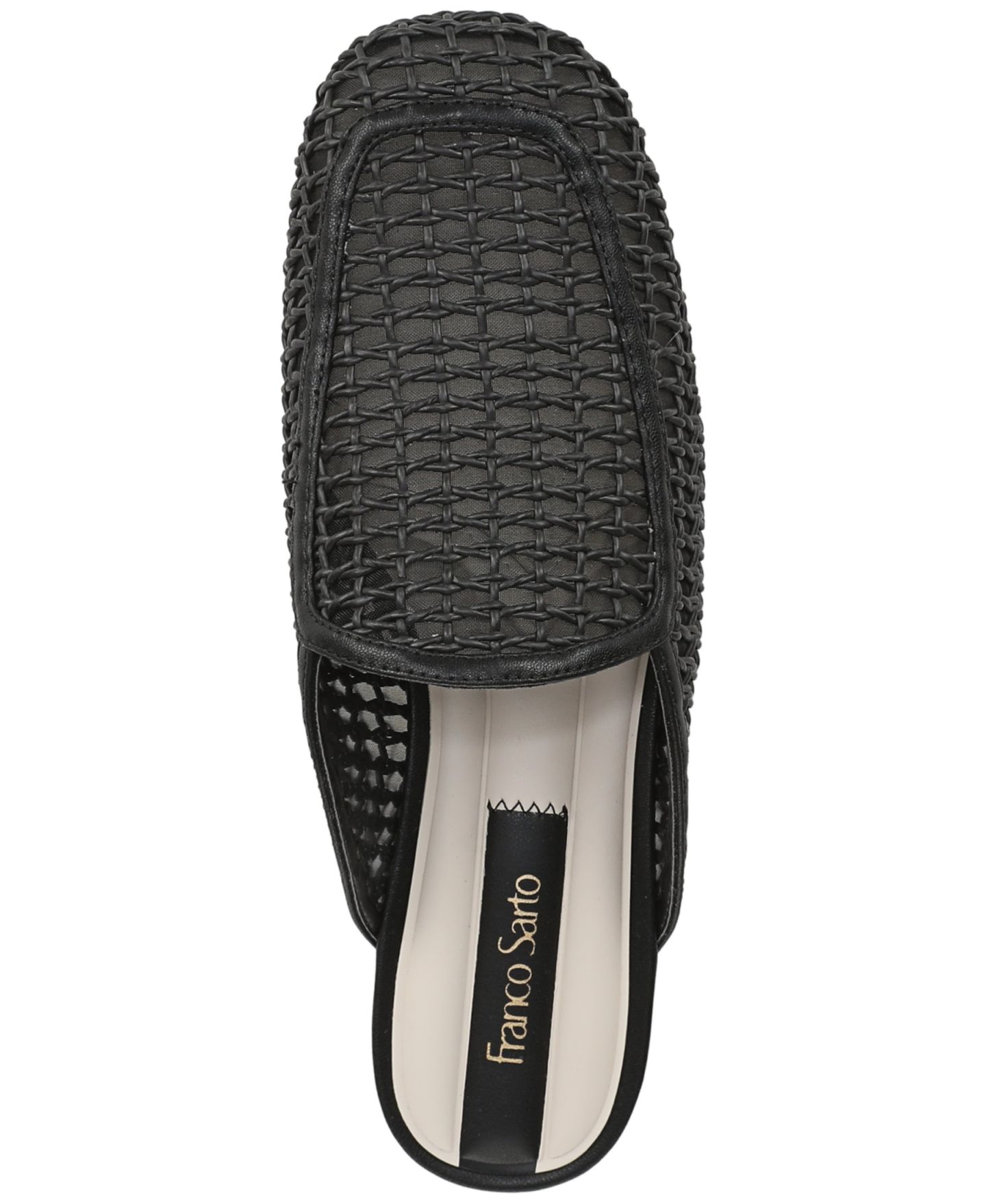 Женские сабо Franco Sarto Holland 2 Round Toe Mules, цвет: Чёрная искусственная кожа — фото 4