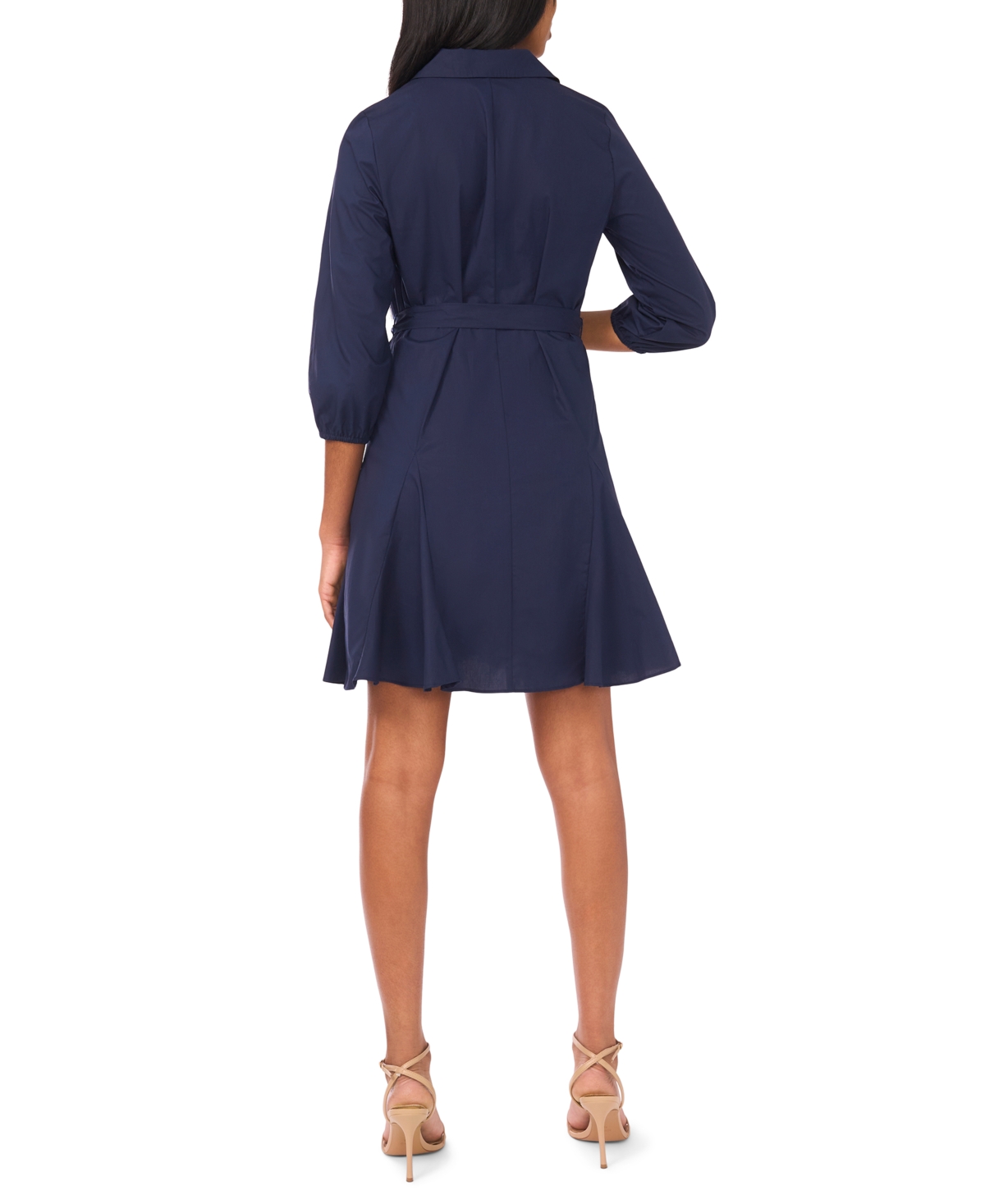 Msk Women's Tie Waist Shirt Dress