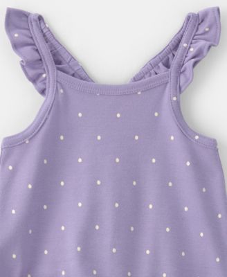 Baby Girls' Polka Dots Sleeveless Romper