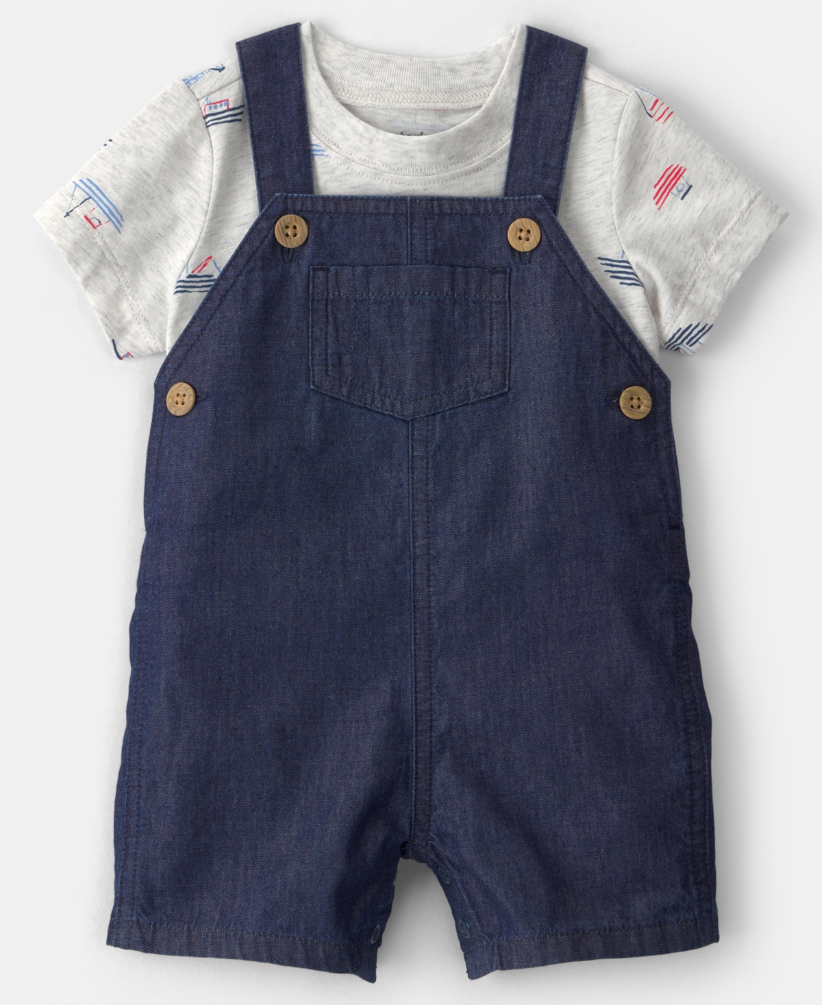 Carter's Baby Boys' Printed T-Shirt and Shortall, 2-Piece Set