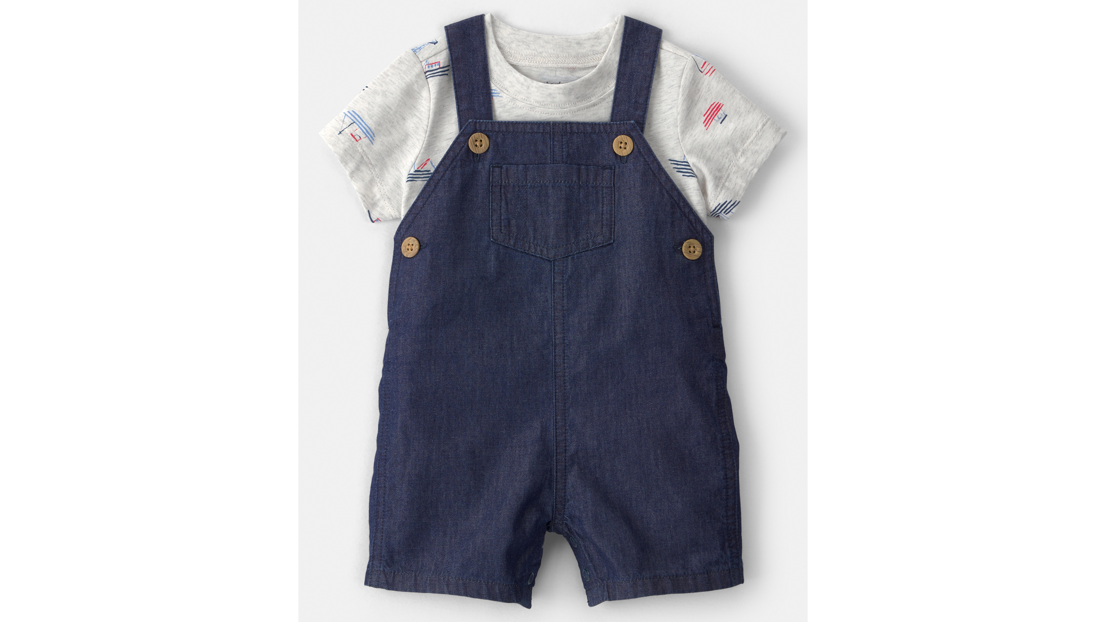 Carter's Baby Boys' Printed T-Shirt and Shortall, 2-Piece Set