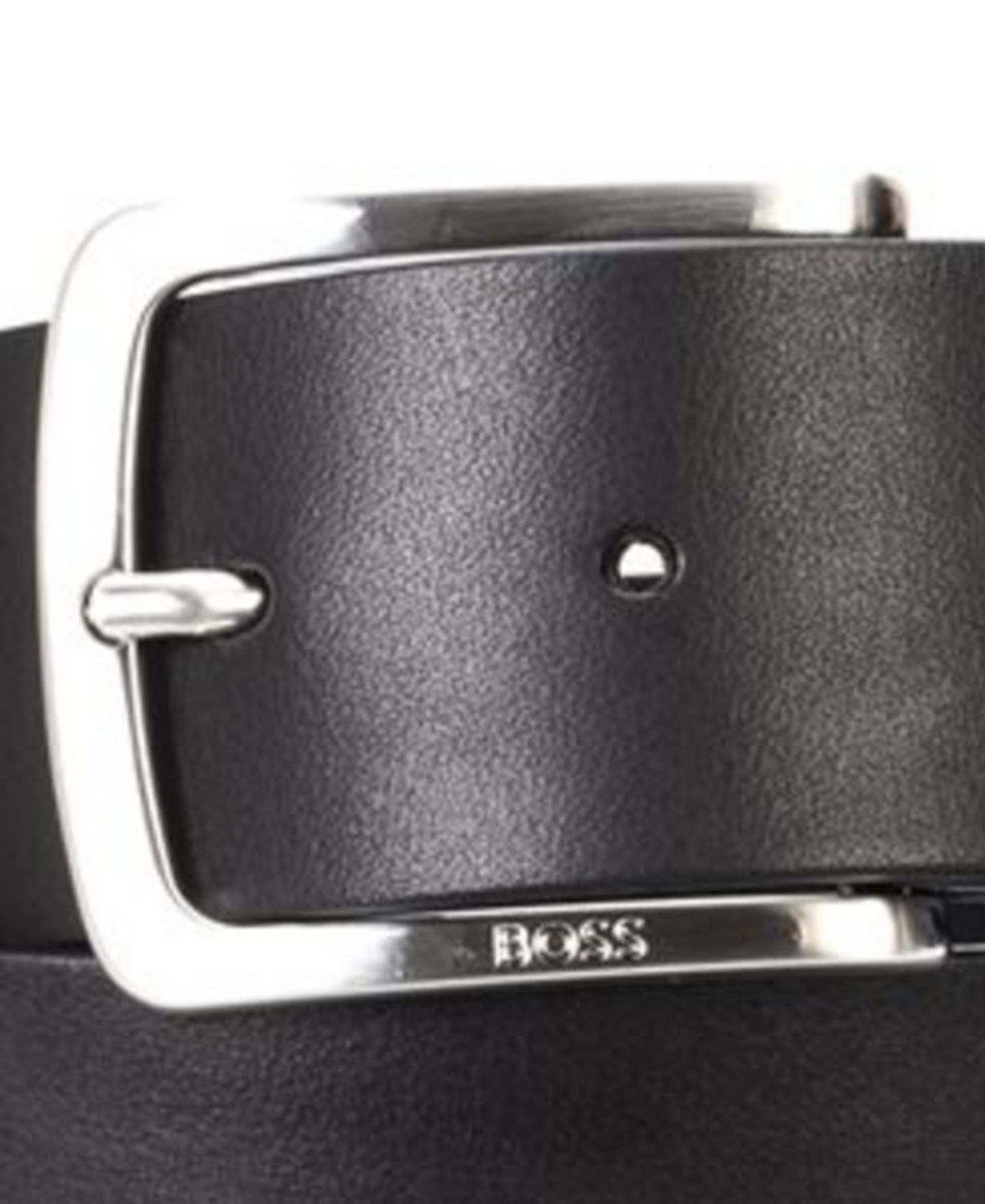 Мужской ремень BOSS Casual Smooth Leather Belt, цвет: Чёрный — фото 2